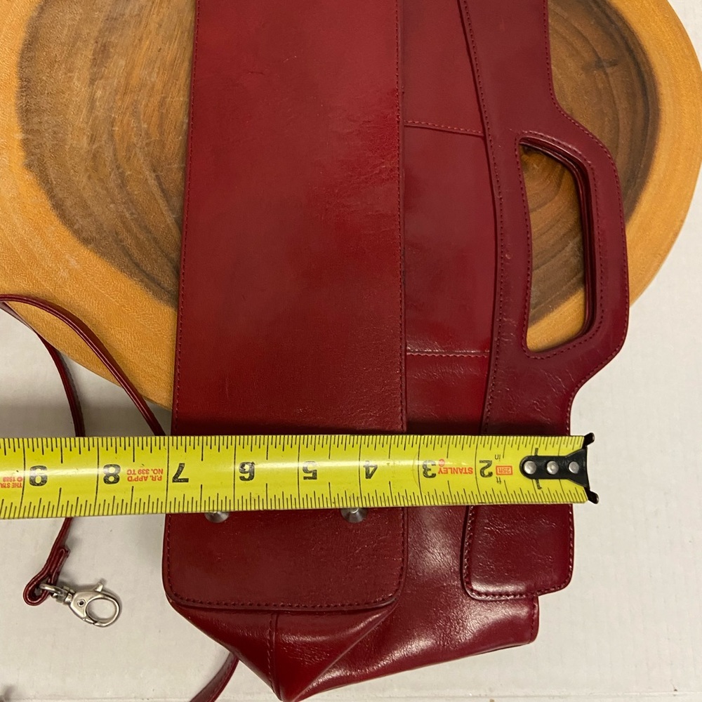 HOBO Red Leather Clutch Shoulder Bag - Picture 9 of 10